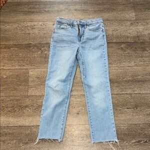 Madewell Straight Leg Jeans in Light Blue Wash